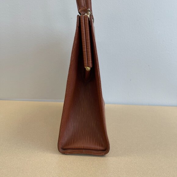 Fendi Vintage Brown Epi Leather Top Handle Bag - Preowned - Picture 5 of 15